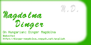 magdolna dinger business card